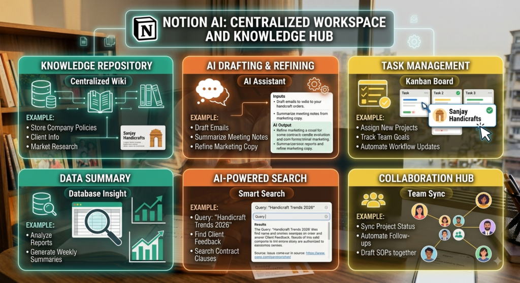 Notion AI: Centralized Workspace and Knowledge Hub