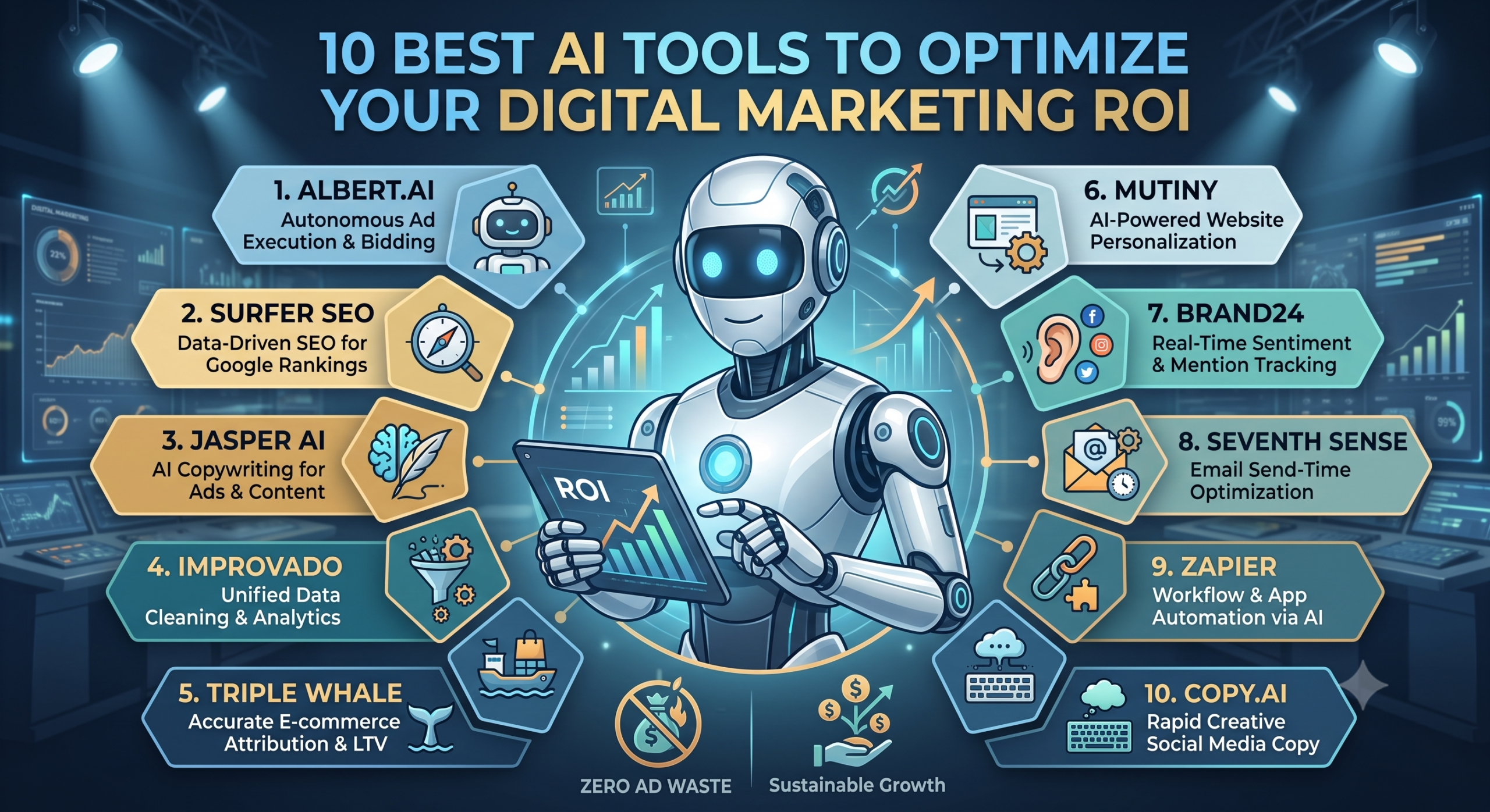 10 Best AI Tools to Optimize Your Digital Marketing ROI