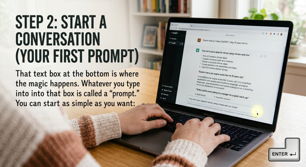 Step 2: Start a Conversation (Your First Prompt)
